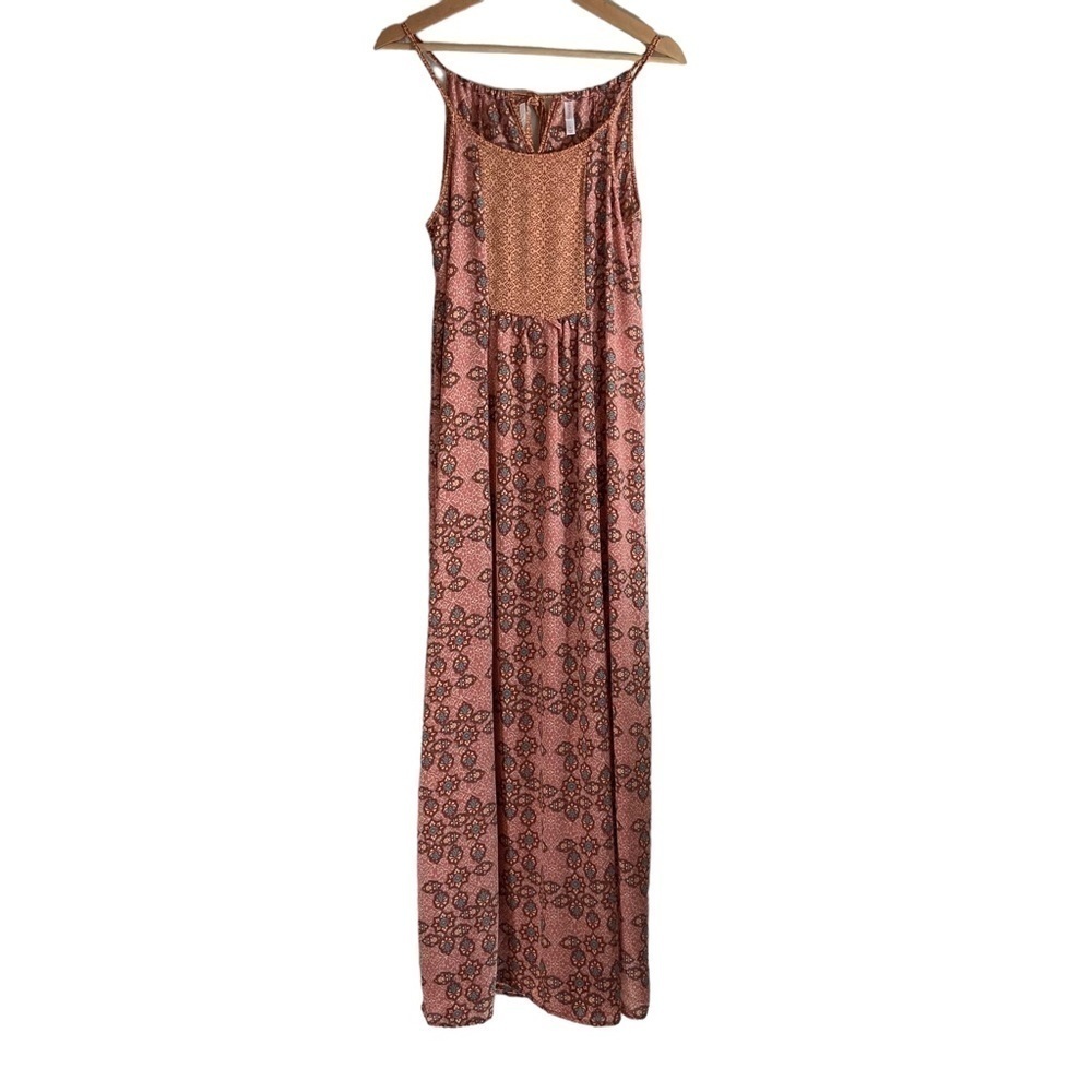 Xhilaration Coral Patterned Maxi Dress
